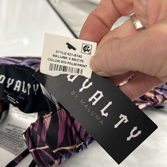 Royalty by Maluma NWT Printed Plunge Triangle Bralette Size Small - Picture 7 of 14